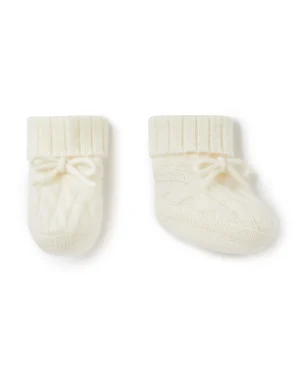 N.Peal Baby*Cable Cashmere Booties