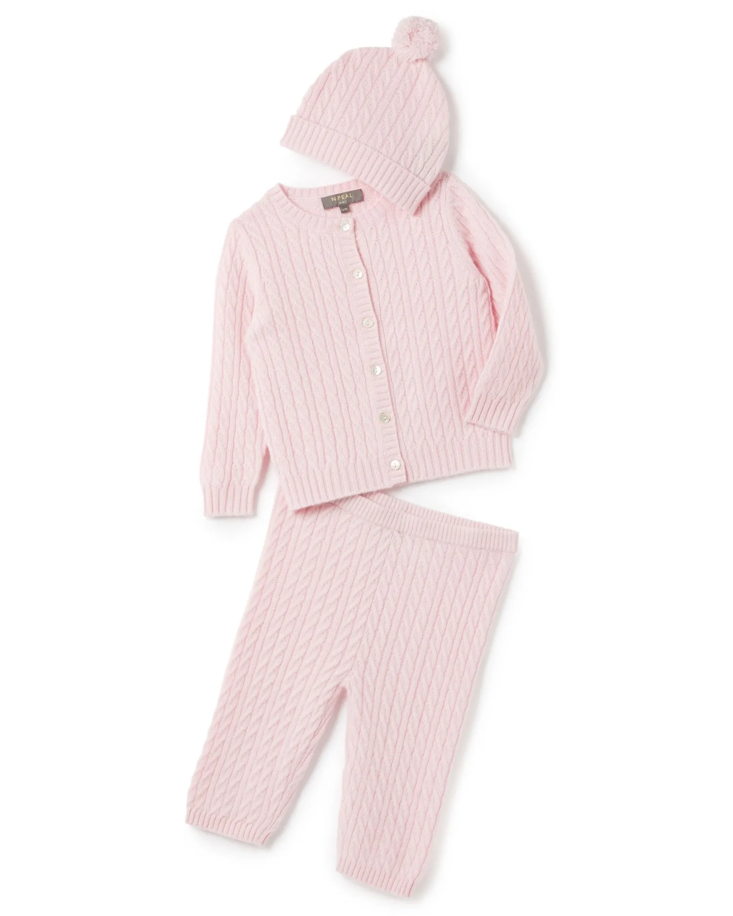 N.Peal Baby*Cable Cashmere Leggings