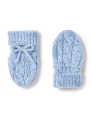 N.Peal Baby*Cable Cashmere Mittens