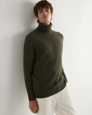 N.Peal Green | Turtle Necks*Men's Brompton Turtle Neck Cashmere Sweater