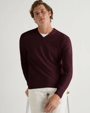 Women N.Peal Classic Cashmere | Red*Men's Burlington V Neck Cashmere Sweater