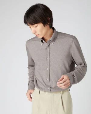 Women N.Peal Natural | Natural*Men's Button Down Collar Shirt