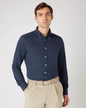 Women N.Peal Blue | Blue*Men's Button Down Collar Shirt