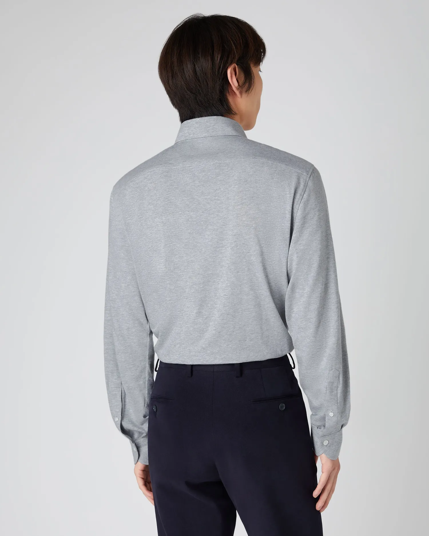 N.Peal Dark Grey | Shirts*Men's Button Down Collar Shirt