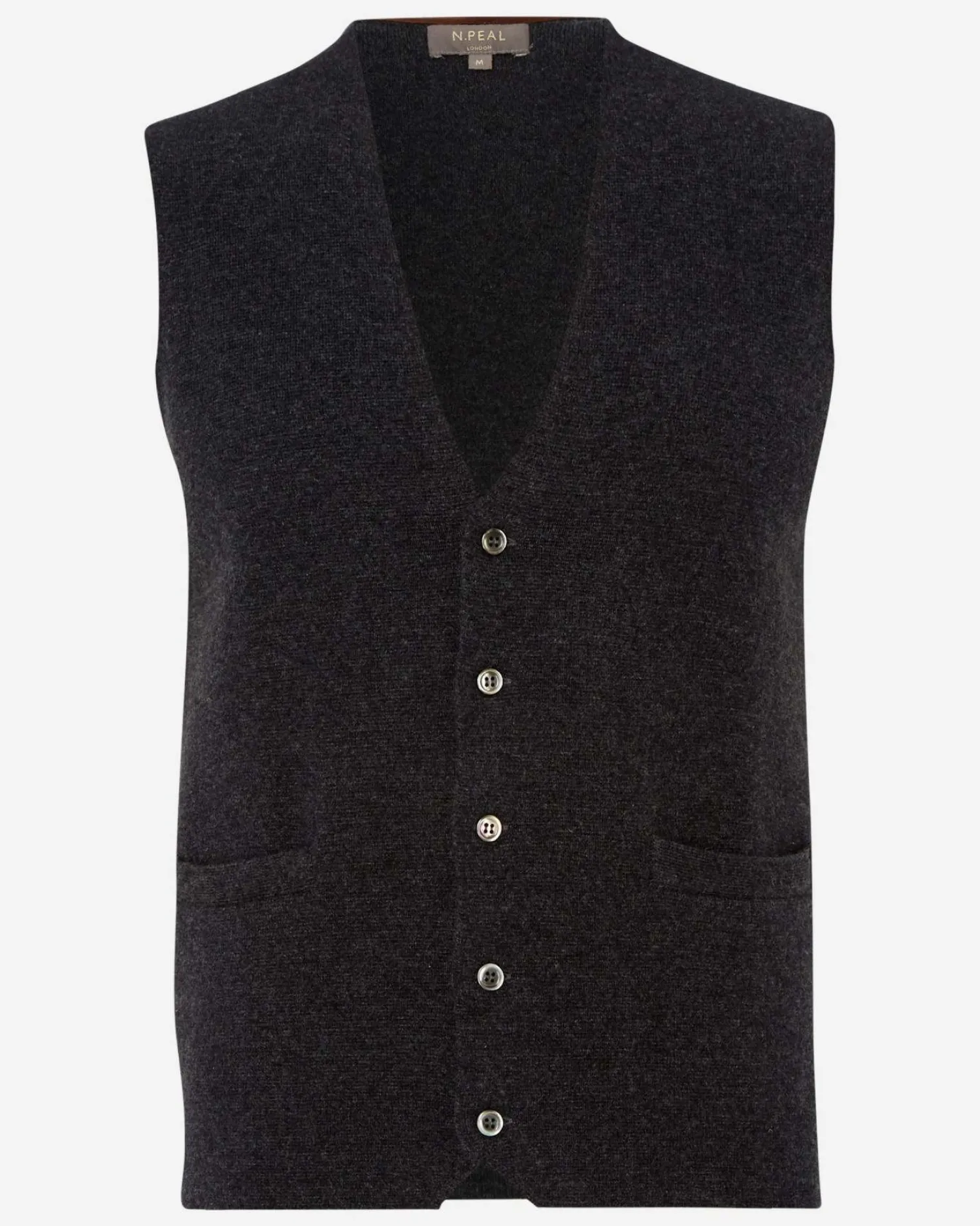 N.Peal Dark Grey | Classic Cashmere*Men's Chelsea Cashmere Waistcoat