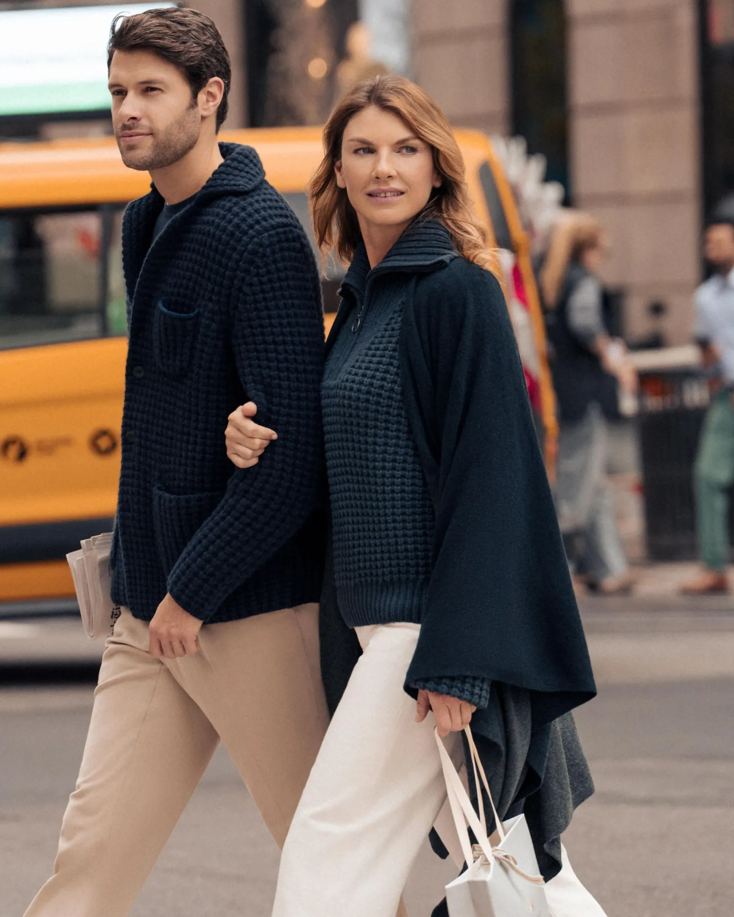 Women N.Peal Navy | Navy*Men's Chunky Moss Stitch Cashmere Blazer