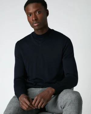 Women N.Peal Navy | Navy*Men's Conduit Fine Gauge Cashmere V Neck Sweater