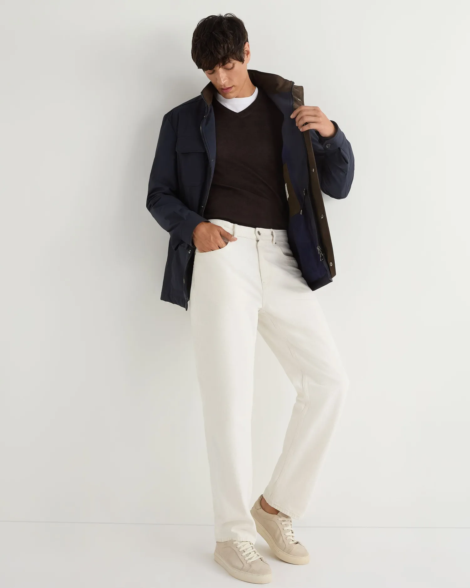 Women N.Peal Brown | Brown*Men's Conduit Fine Gauge Cashmere V Neck Sweater