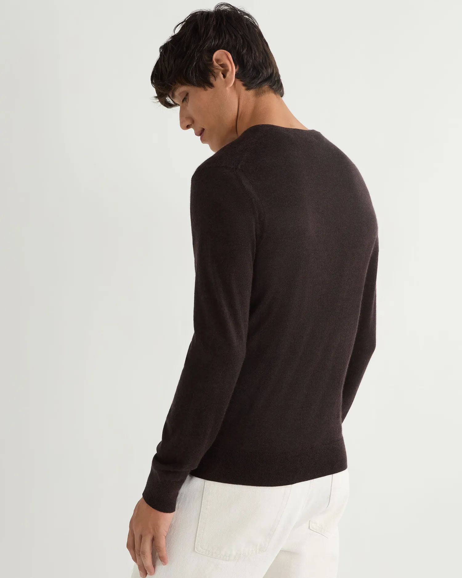 Women N.Peal Brown | Brown*Men's Conduit Fine Gauge Cashmere V Neck Sweater