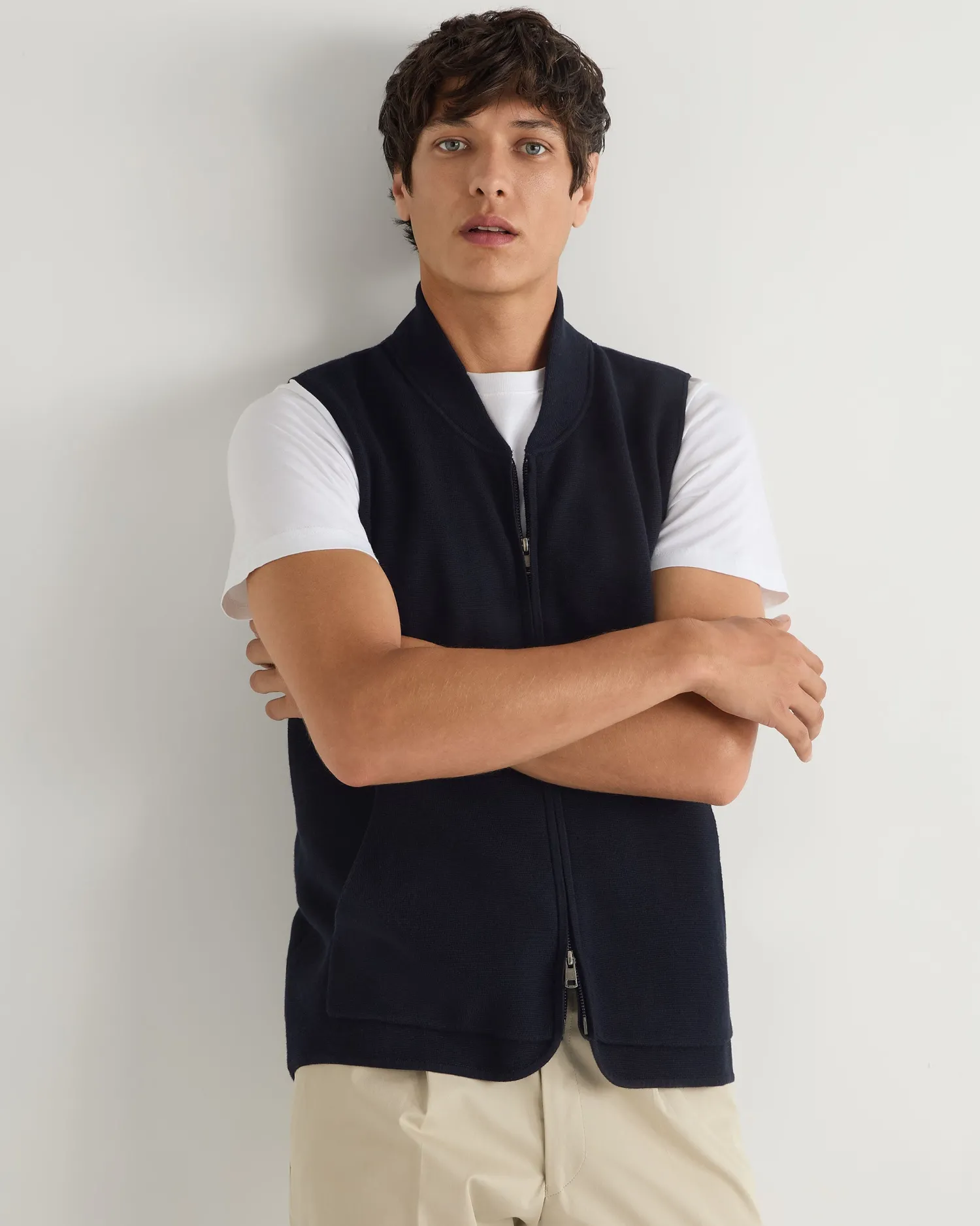 Women N.Peal Navy | Navy*Men's Cotton Blend Gilet