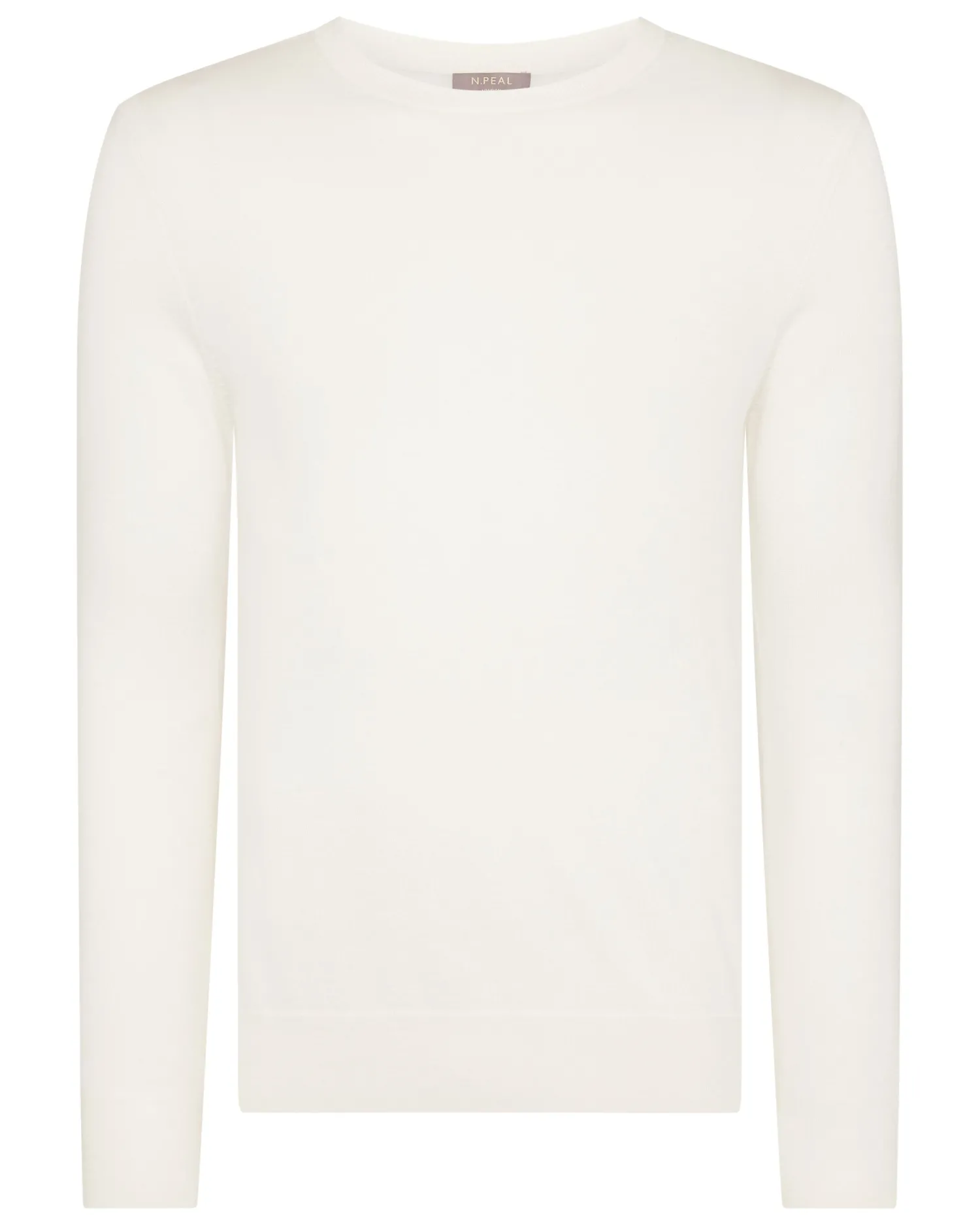 Women N.Peal White | White*Men's Covent Fine Gauge Cashmere Round Neck Sweater