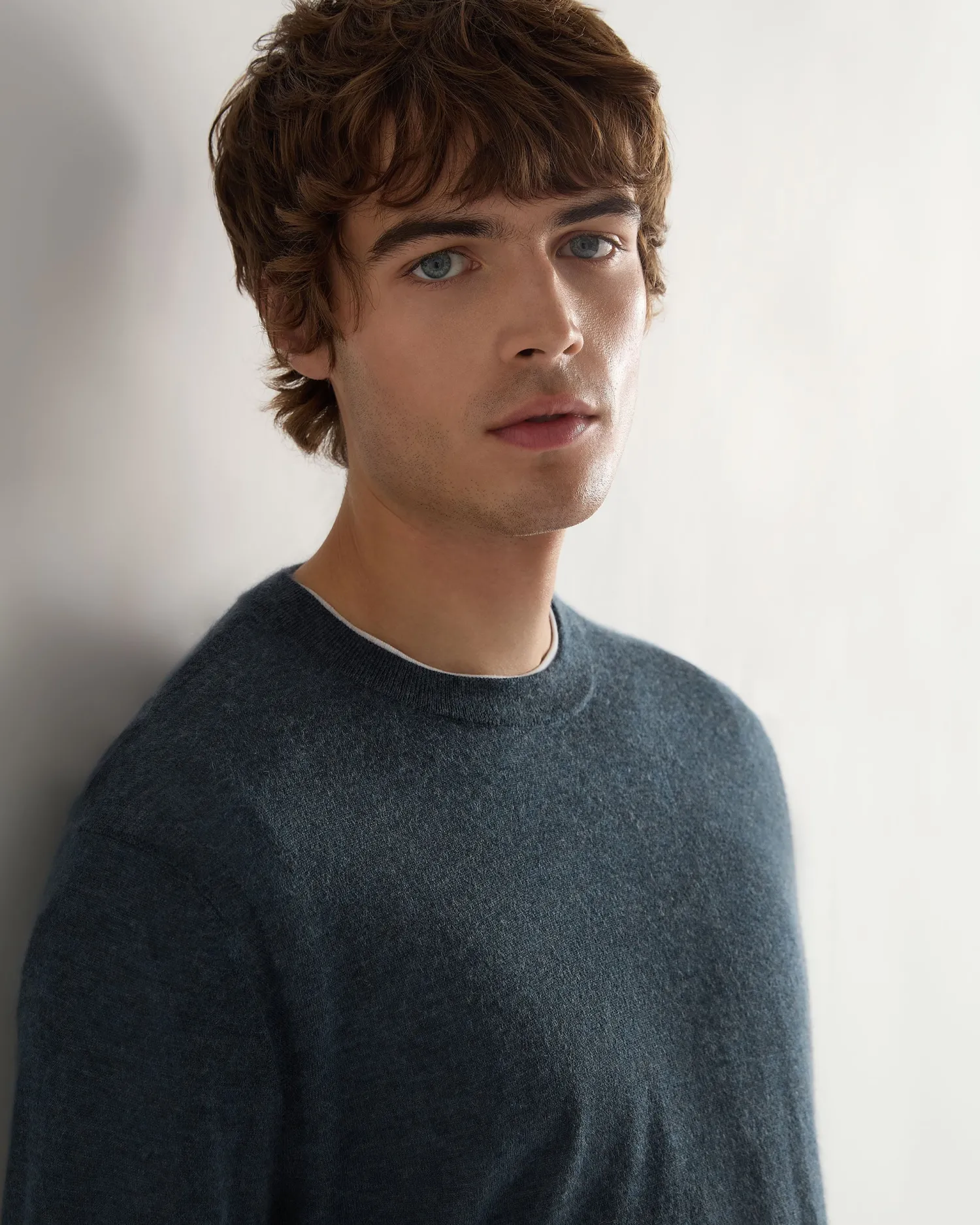 Women N.Peal Blue | Blue*Men's Covent Fine Gauge Cashmere Round Neck Sweater