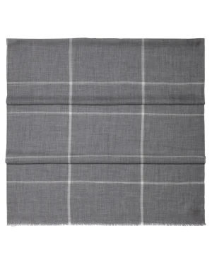 N.Peal Scarves | Fine Gauge Cashmere*Men's Fine Gauge Cashmere Checked Scarf