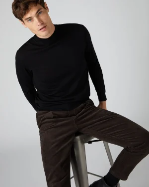 Women N.Peal Black | Black*Men's Fine Gauge Cashmere Turtle Neck Sweater