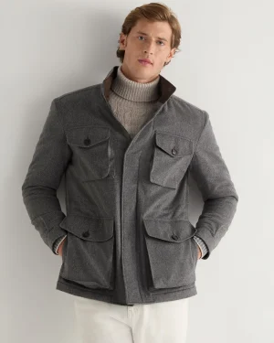 N.Peal Dark Grey | West Village*Men's Hampton Cashmere Jacket