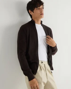 Women N.Peal Brown | Brown*Men's Hyde Fine Gauge Cashmere Full Zip Sweater