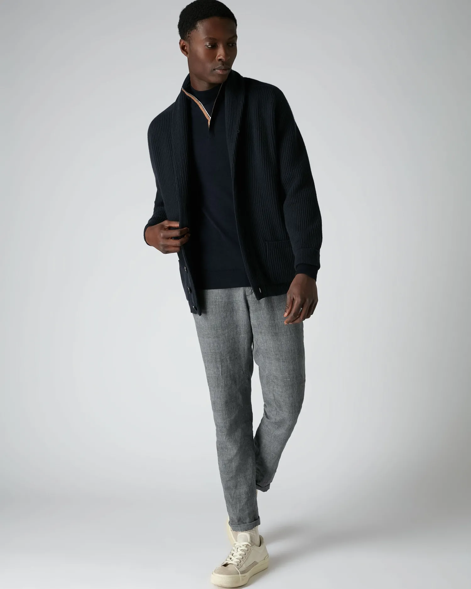Women N.Peal Navy | Navy*Men's Kensington Cashmere Cardigan