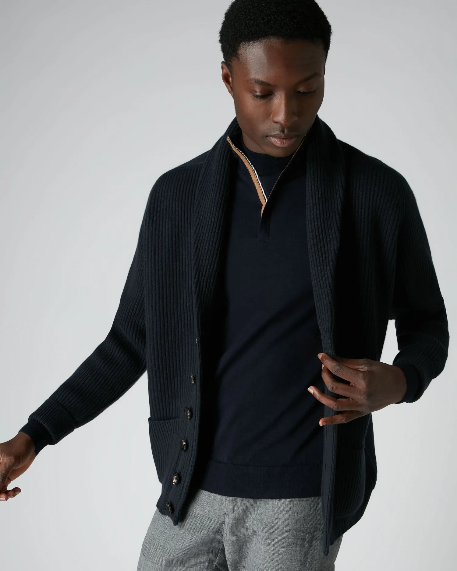 Women N.Peal Navy | Navy*Men's Kensington Cashmere Cardigan