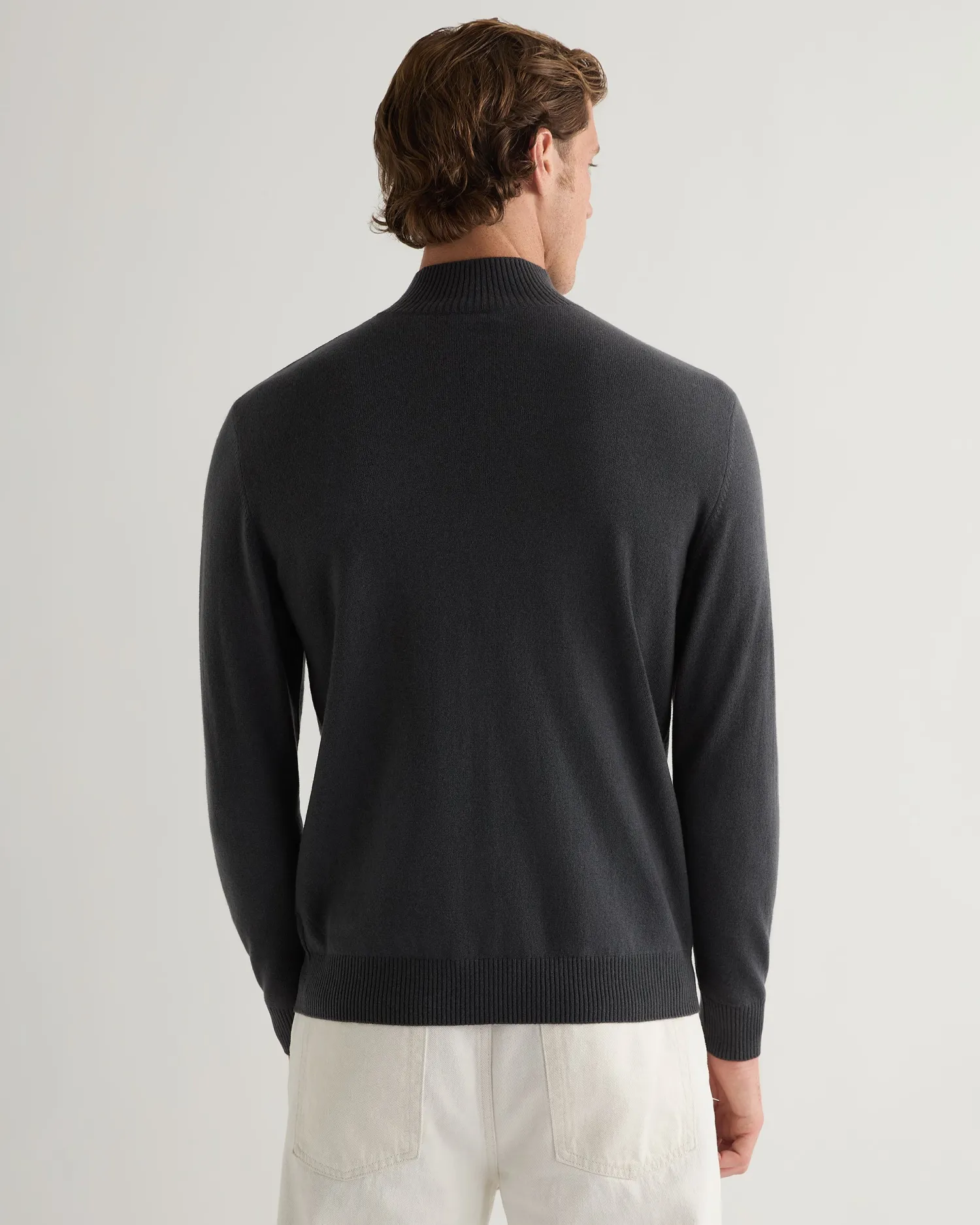 N.Peal Dark Grey | Classic Cashmere*Men's Mayfair Turtle Neck Cashmere Sweater