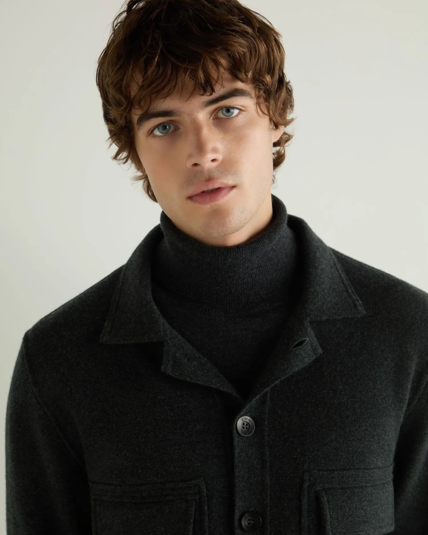 N.Peal Dark Grey | Shirts*Men's Milano Cashmere Overshirt