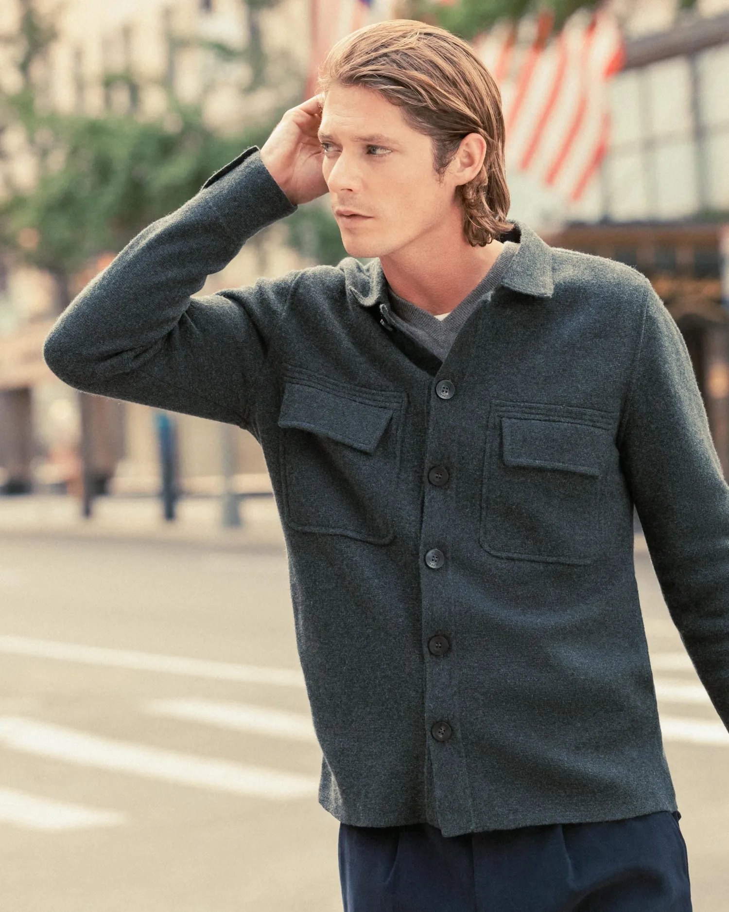 N.Peal Dark Grey | Shirts*Men's Milano Cashmere Overshirt
