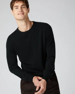 Women N.Peal Black | Black*Men's Oxford Round Neck Cashmere Sweater