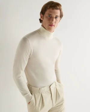Women N.Peal White | White*Men's Pimlico Fine Gauge Cashmere Turtle Neck Sweater