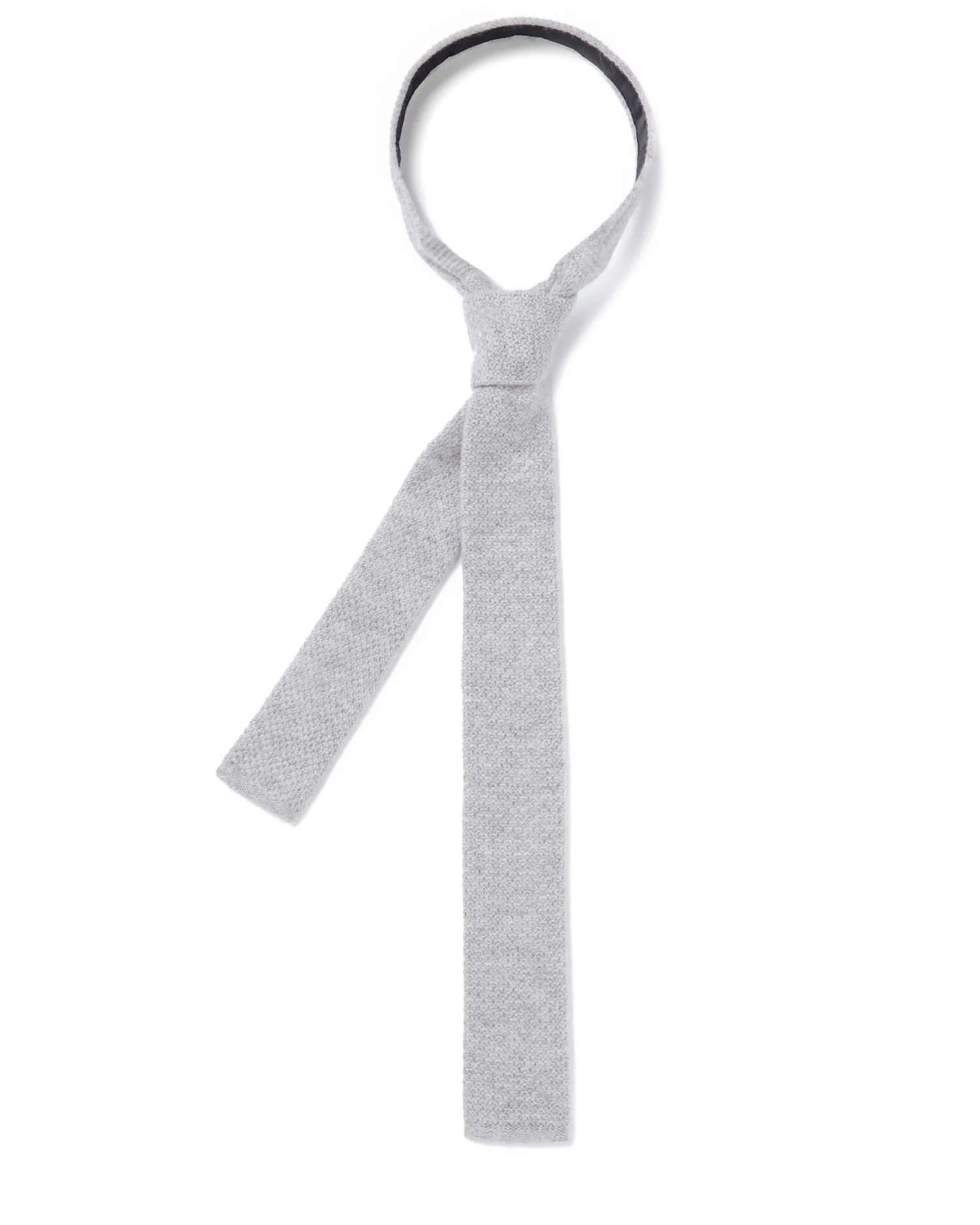 N.Peal Ties*Men's Plain Knitted Cashmere Tie