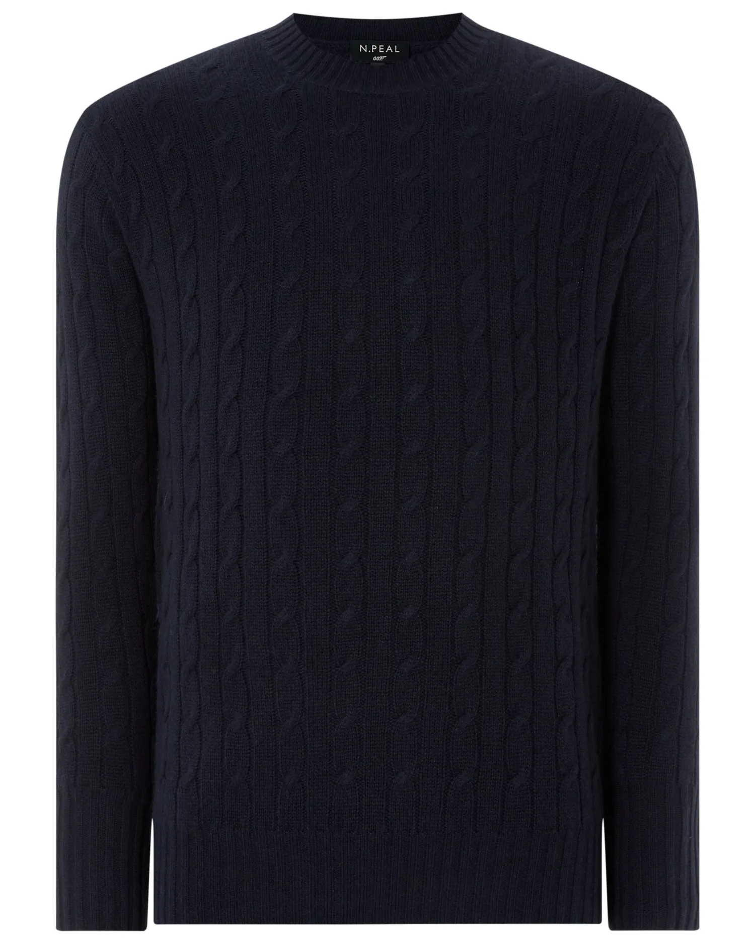 Women N.Peal Navy | Navy*Men's Thames Cable Round Neck Cashmere Jumper