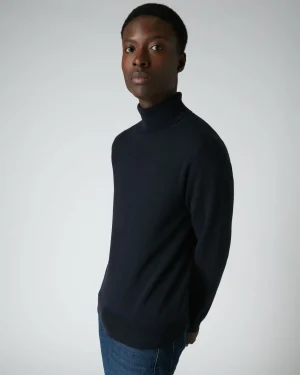Women N.Peal Navy | Navy*Men's Trafalgar Turtle Neck Cashmere Sweater