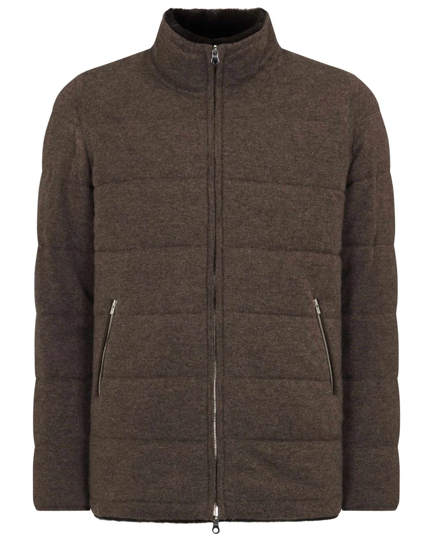 Women N.Peal Natural | Natural*Men's Whistler Fur Quilted Cashmere Jacket