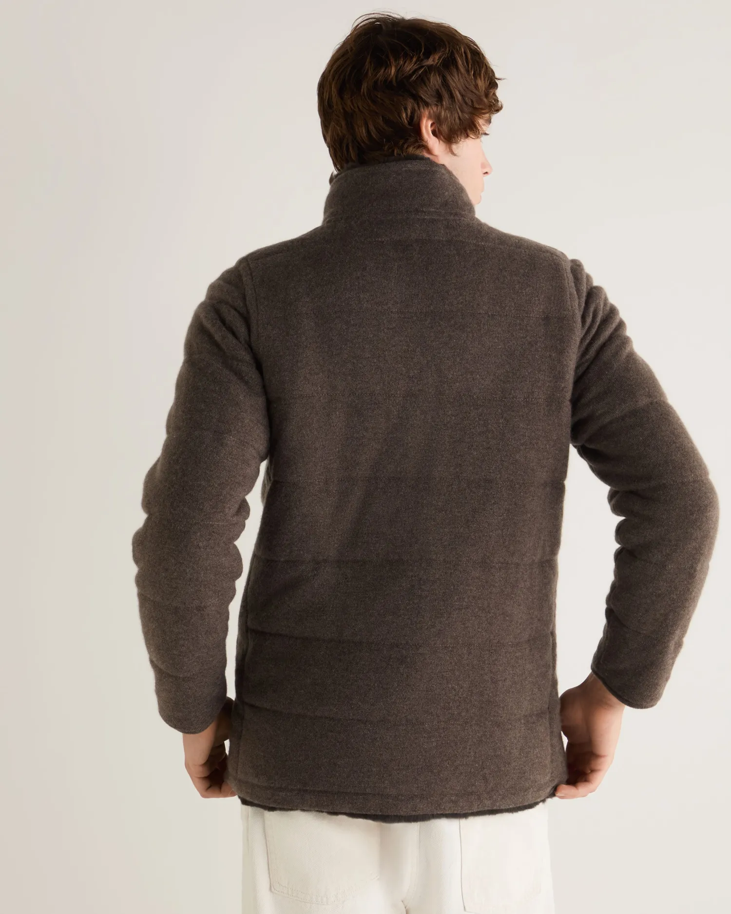 Women N.Peal Natural | Natural*Men's Whistler Fur Quilted Cashmere Jacket