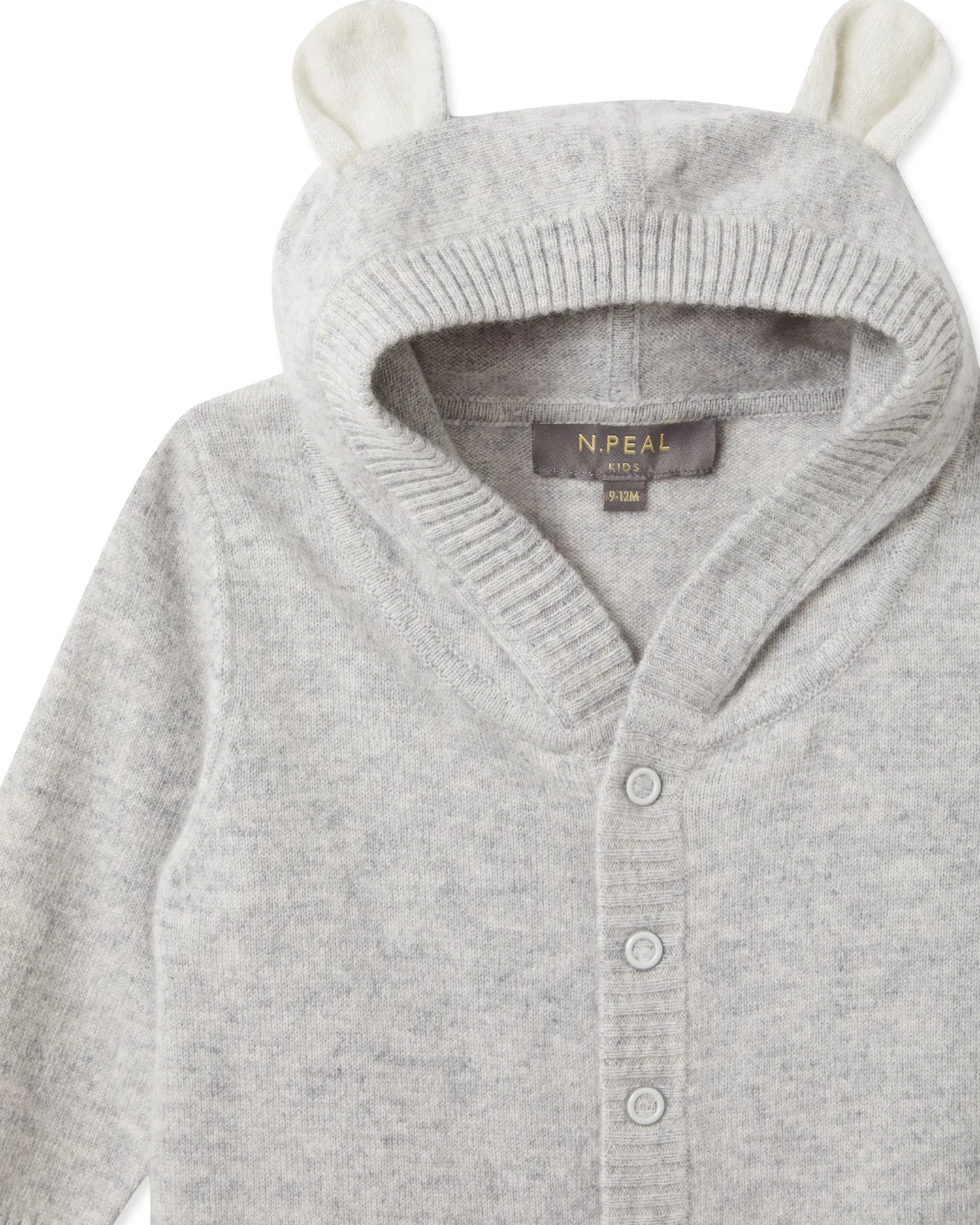 N.Peal Baby*Panda Cashmere Sleepsuit