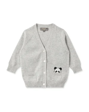 N.Peal Baby*Panda Pocket Cashmere Cardigan