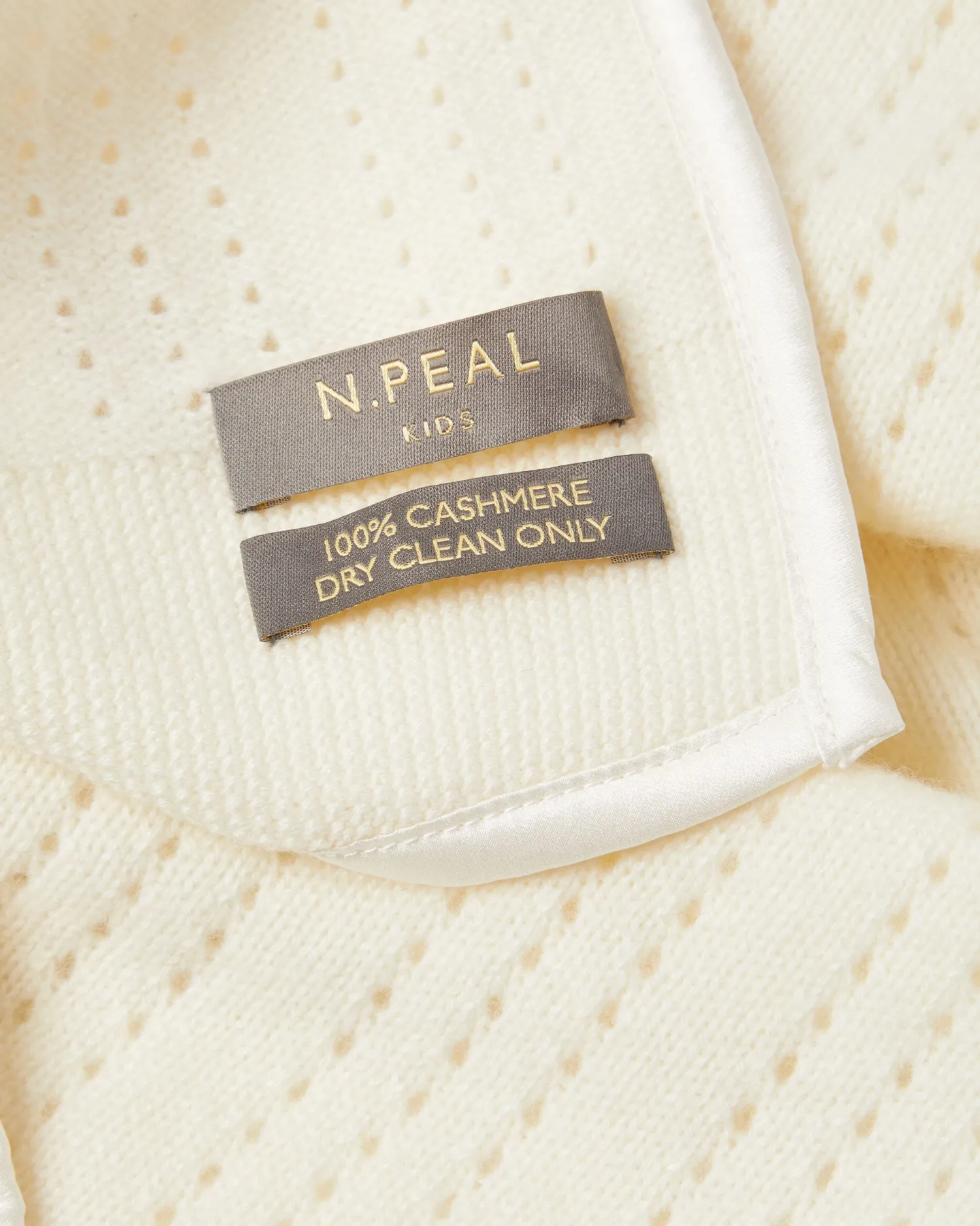 N.Peal Baby*Pointelle Baby Cashmere Blanket