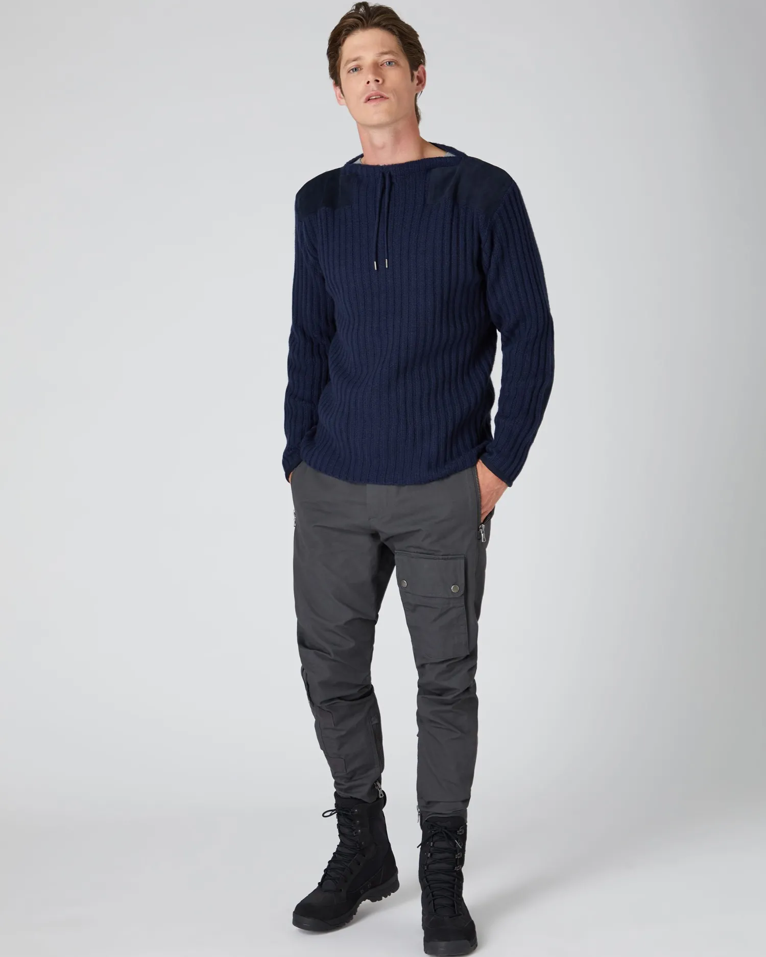 Women N.Peal James Bond Jumpers & Sweaters | Blue*007 Ribbed Army Sweater