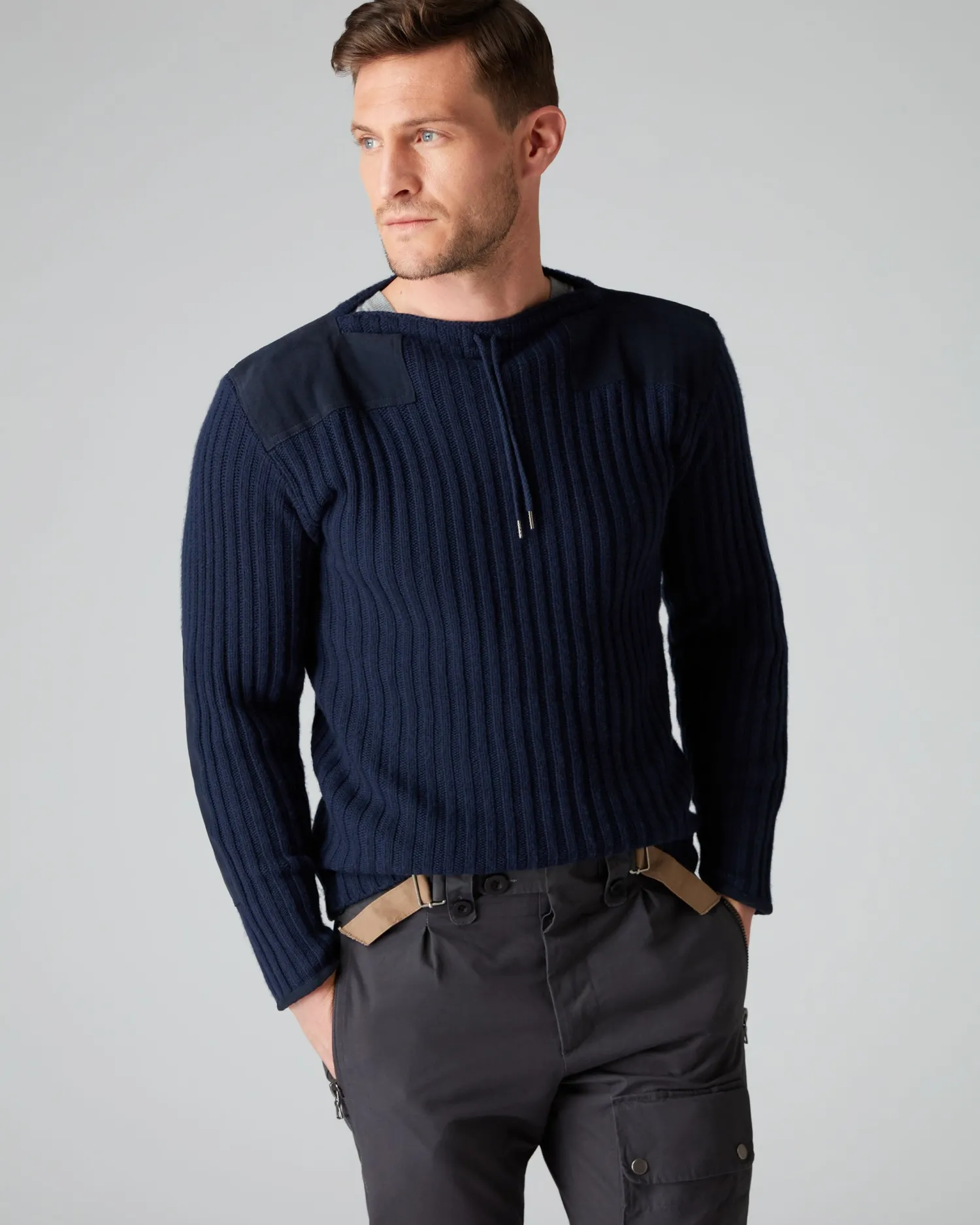 Women N.Peal James Bond Jumpers & Sweaters | Blue*007 Ribbed Army Sweater