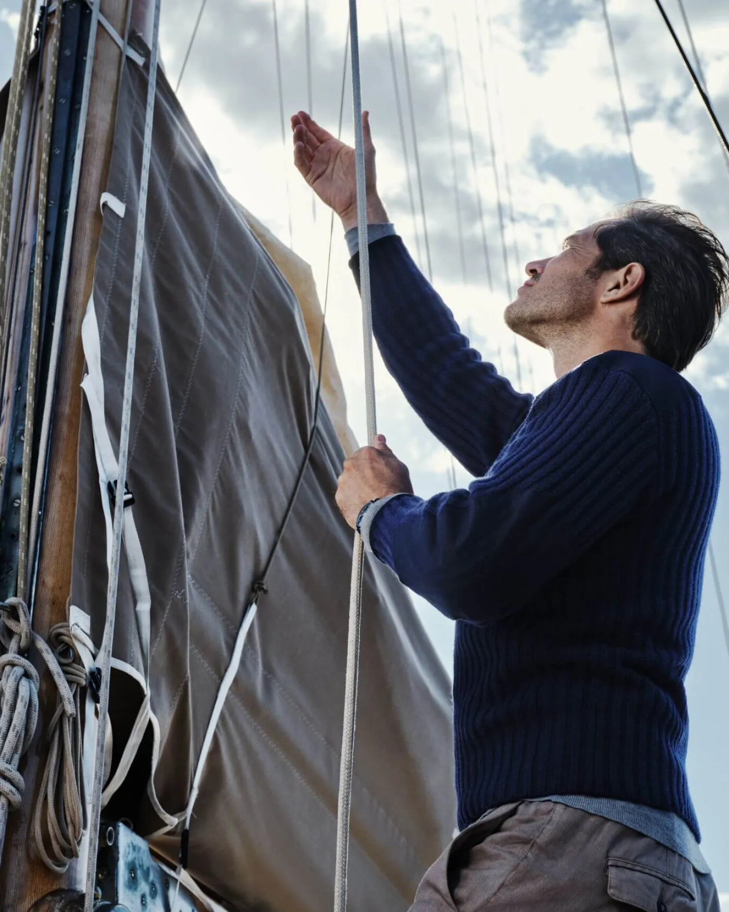 Women N.Peal James Bond Jumpers & Sweaters | Blue*007 Ribbed Army Sweater