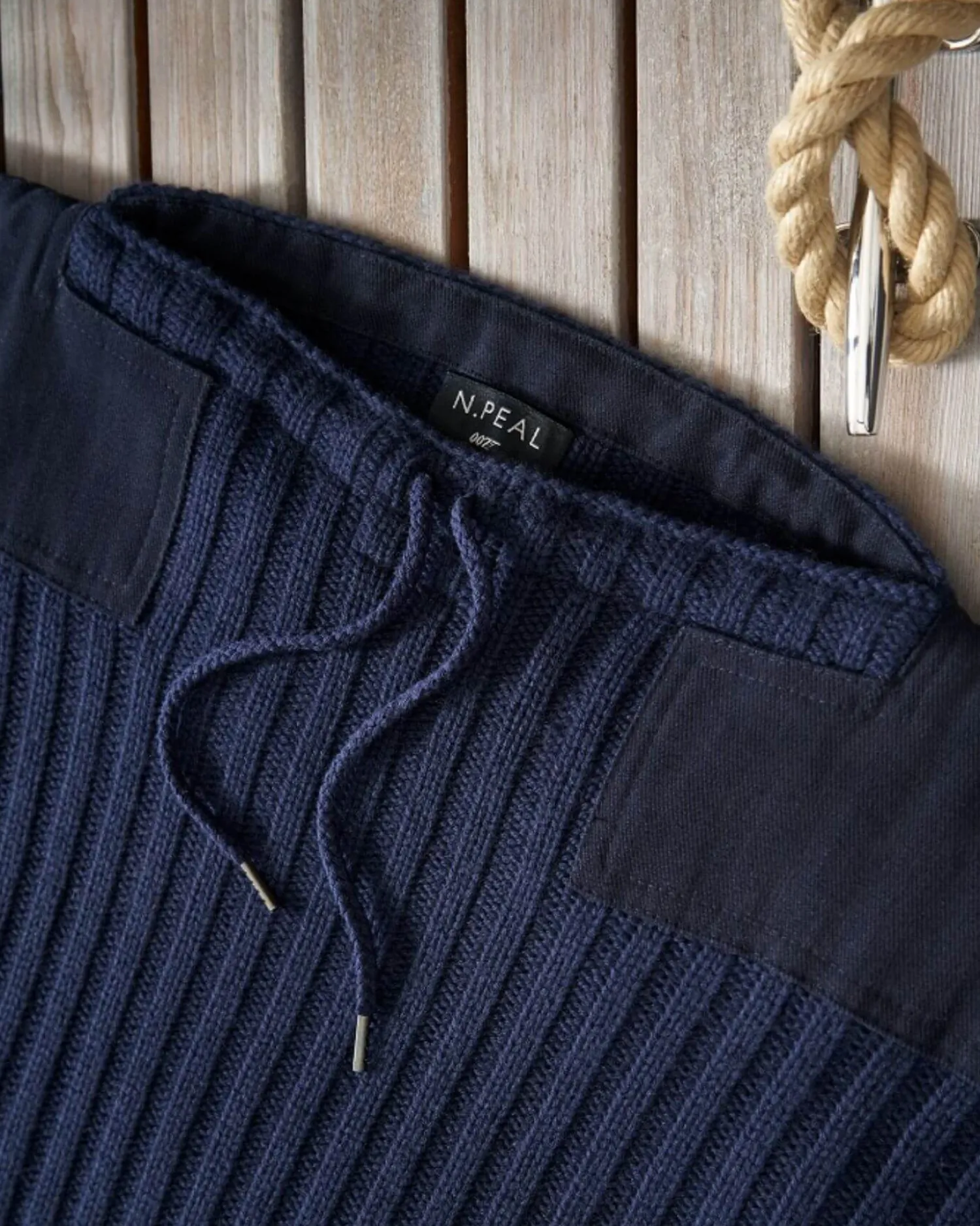 Women N.Peal James Bond Jumpers & Sweaters | Blue*007 Ribbed Army Sweater