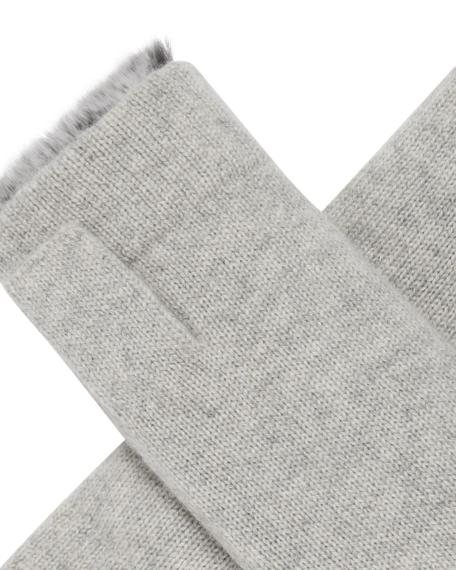 Women N.Peal Fur Trim Accessories | Gloves*Unisex Fur Lined Fingerless Cashmere Gloves