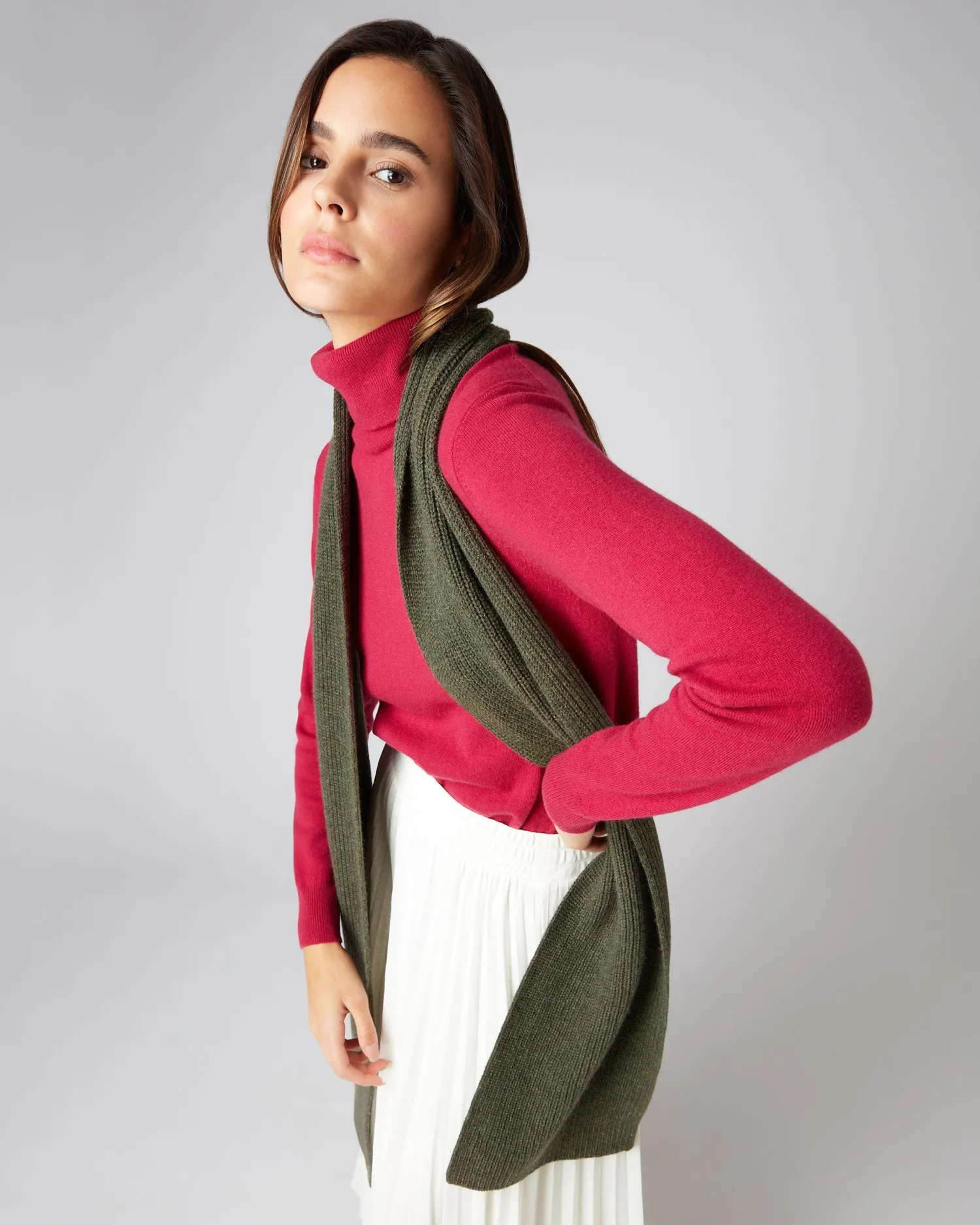 Women N.Peal Scarves | Cashmere Scarves*Unisex Ribbed Cashmere Scarf