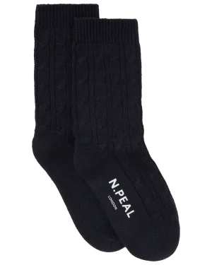 Women N.Peal Slippers & Socks | Gloves*Women's Cable Cashmere House Socks