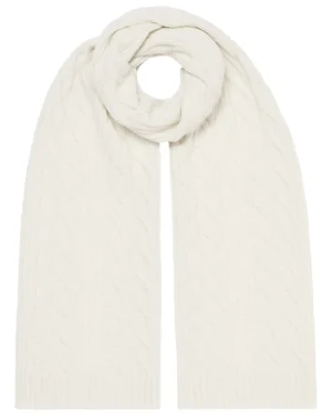 Women N.Peal Cashmere Scarves*Women's Cable Rib Cashmere Scarf With Lurex