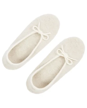 Women N.Peal Homeware | Slippers & Socks*Women's Contrast Trim Cashmere Slippers