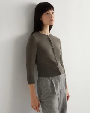 Women N.Peal Natural | Brown*Women's Darcie Superfine Cashmere Cropped Cardigan