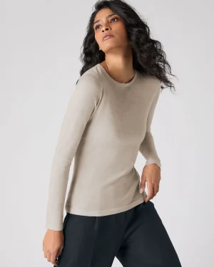 Women N.Peal Natural | Brown*Women's Eden Superfine Cashmere Round Neck Top