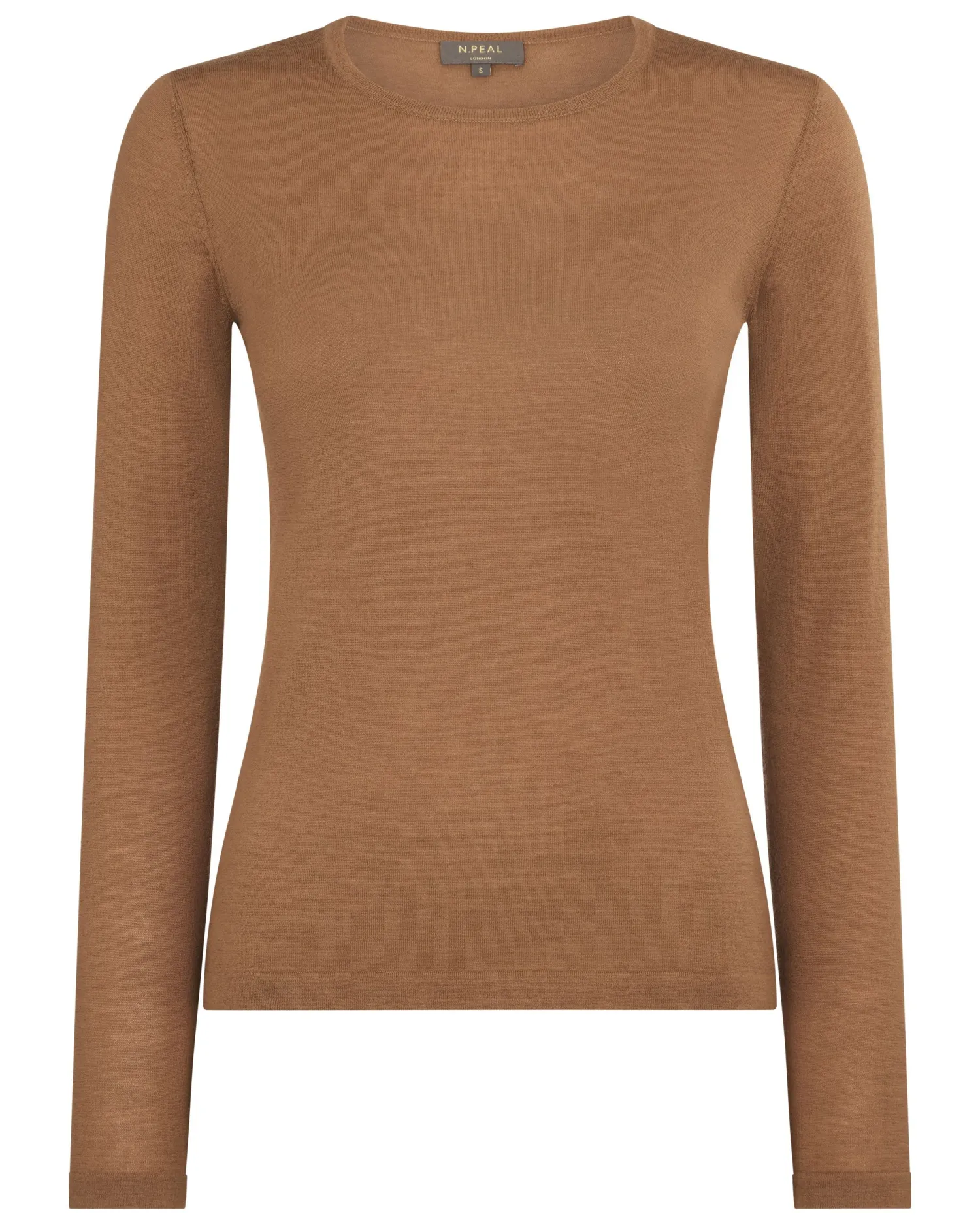 Women N.Peal Brown | Superfine Cashmere*Women's Eden Superfine Cashmere Round Neck Top
