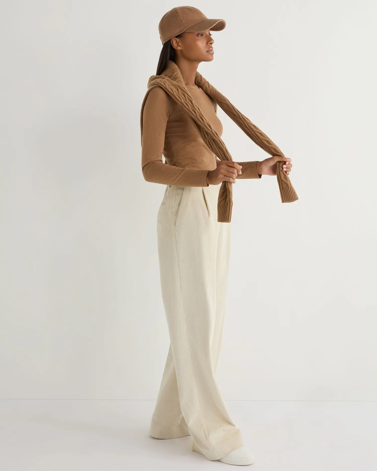 Women N.Peal Brown | Superfine Cashmere*Women's Eden Superfine Cashmere Round Neck Top