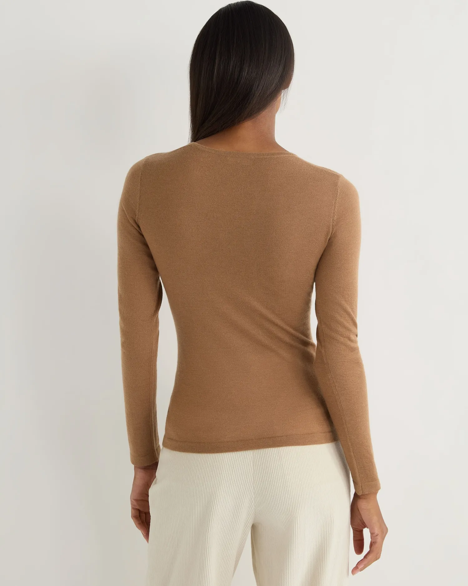 Women N.Peal Brown | Superfine Cashmere*Women's Eden Superfine Cashmere Round Neck Top