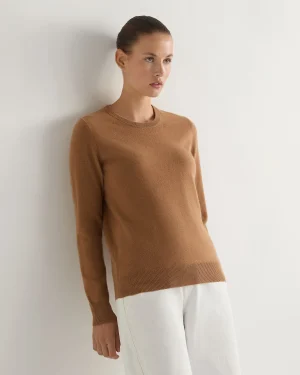 Women N.Peal Organic Cashmere | Brown*Women's Evie Classic Round Neck Cashmere Sweater